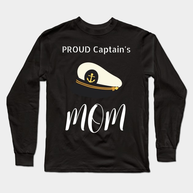 Proud Captain's Mom Long Sleeve T-Shirt by NivousArts